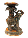 Ornate Elephant Pillar Candle Holder
