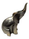 Lot of Two Metallic-Finish Elephant Decorative Figurines