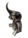 Lot of Two Metallic-Finish Elephant Decorative Figurines
