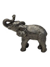 Lot of Two Silver-Tone Metal Elephant Figurines