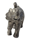 Lot of Two Silver-Tone Metal Elephant Figurines