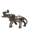 Lot of Two Silver-Tone Metal Elephant Figurines