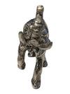Lot of Two Silver-Tone Metal Elephant Figurines