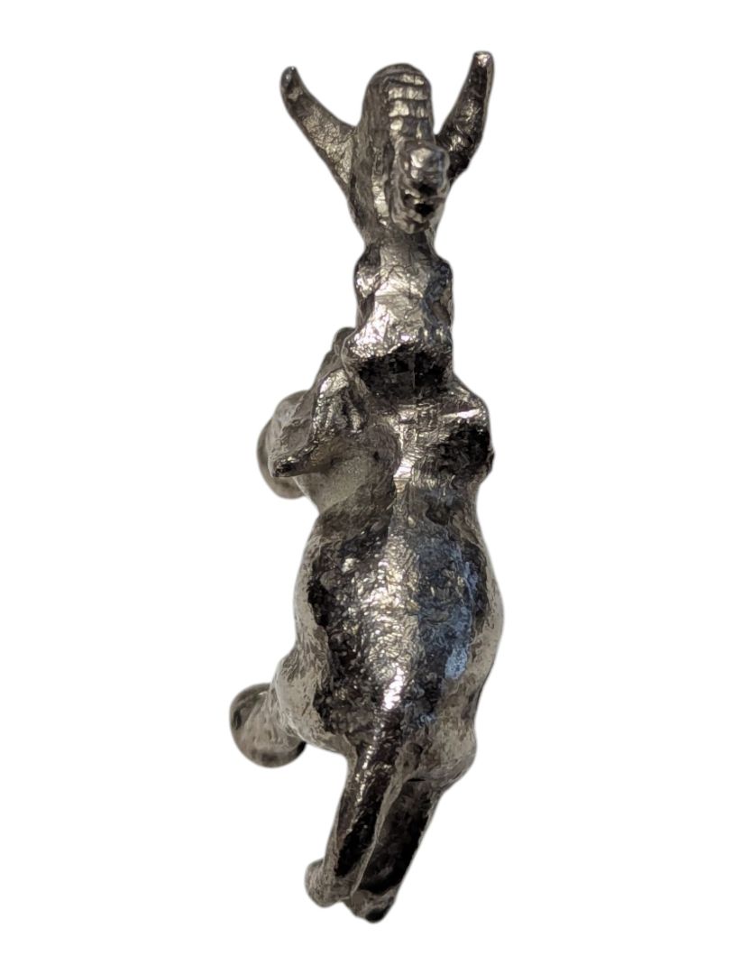 Lot of Two Silver-Tone Metal Elephant Figurines