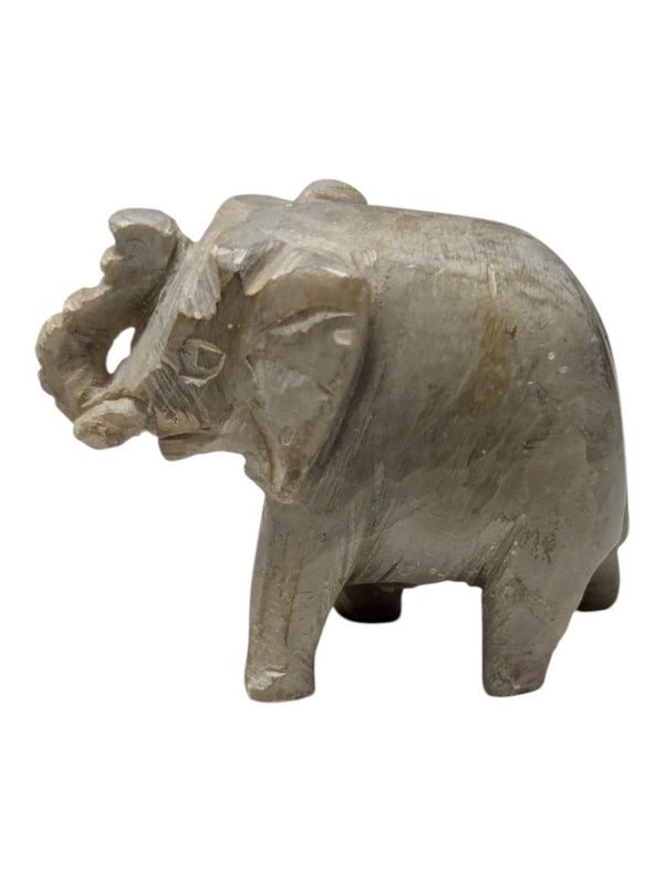 Lot of Five Carved Stone Elephant Figurines