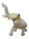 Lot of Five Carved Stone Elephant Figurines