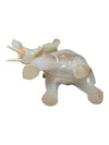 Lot of Five Carved Stone Elephant Figurines