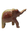 Lot of Five Carved Stone Elephant Figurines