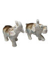 Pair of Fine China Porcelain Elephant Figurines