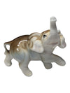 Pair of Fine China Porcelain Elephant Figurines