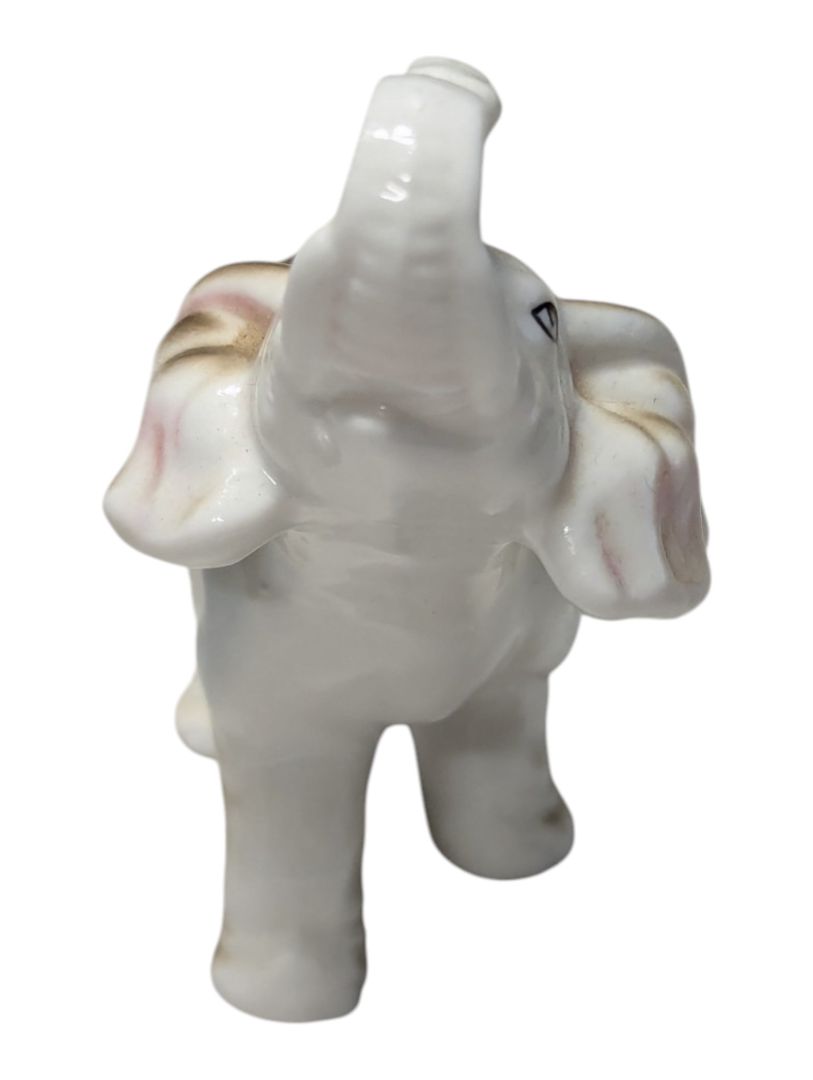 Pair of Fine China Porcelain Elephant Figurines