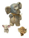 Lot of Three Decorative Elephant Figurines – Ceramic and Painted Finish