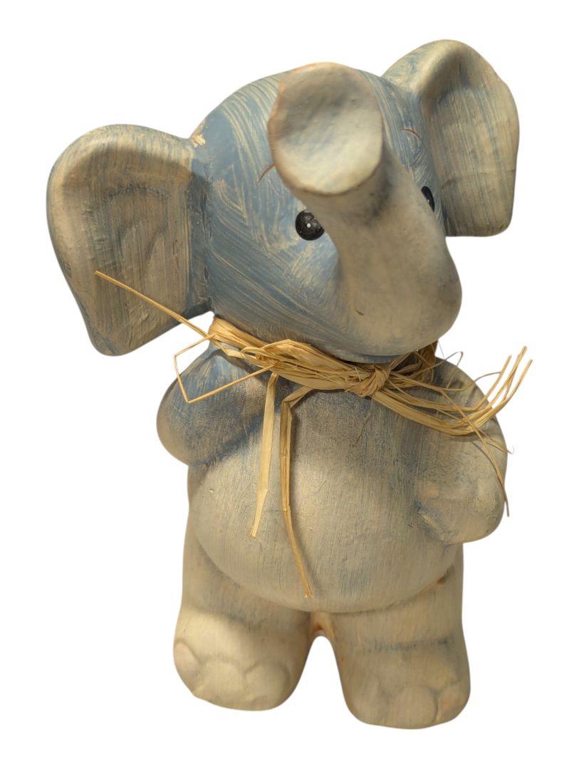 Lot of Three Decorative Elephant Figurines – Ceramic and Painted Finish