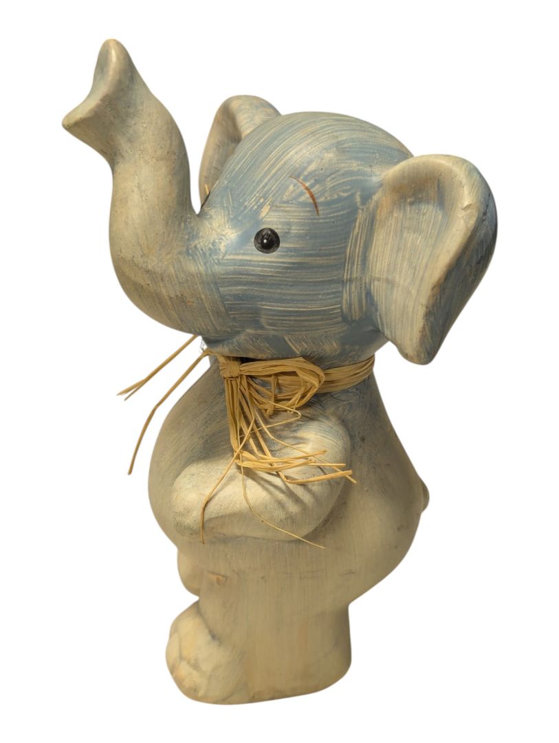 Lot of Three Decorative Elephant Figurines – Ceramic and Painted Finish