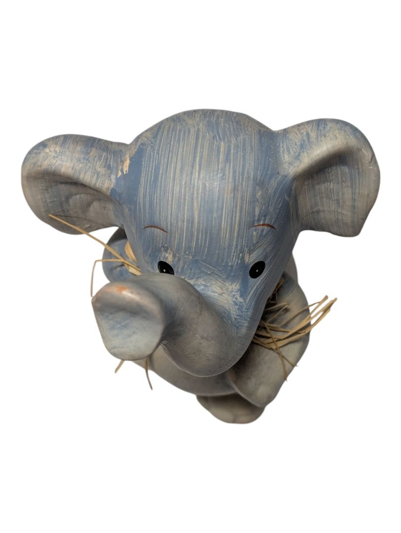 Lot of Three Decorative Elephant Figurines – Ceramic and Painted Finish