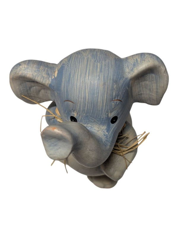 Lot of Three Decorative Elephant Figurines – Ceramic and Painted Finish