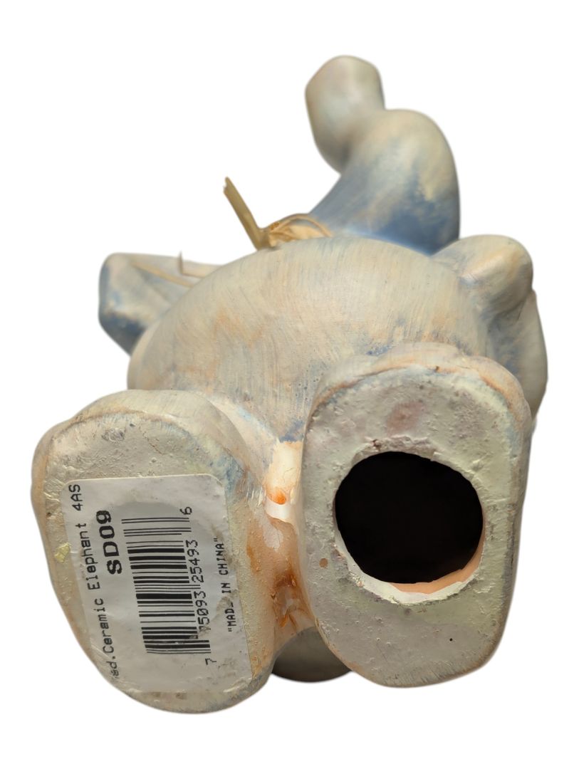 Lot of Three Decorative Elephant Figurines – Ceramic and Painted Finish