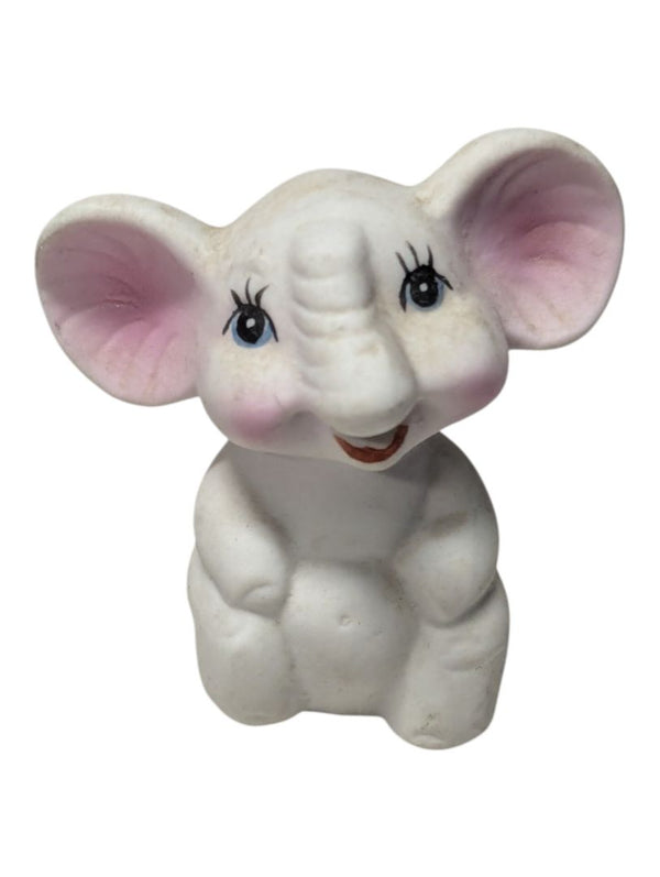 Lot of Three Decorative Elephant Figurines – Ceramic and Painted Finish