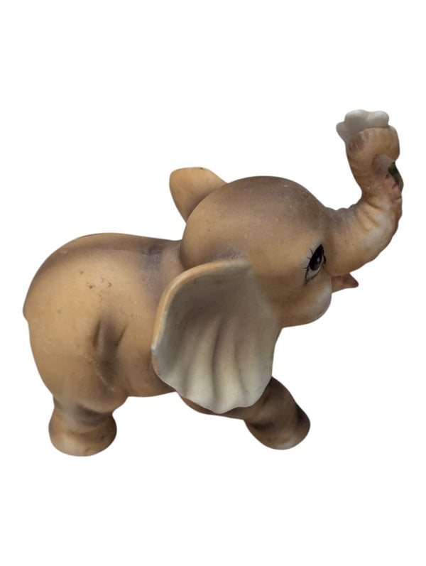 Lot of Three Decorative Elephant Figurines – Ceramic and Painted Finish