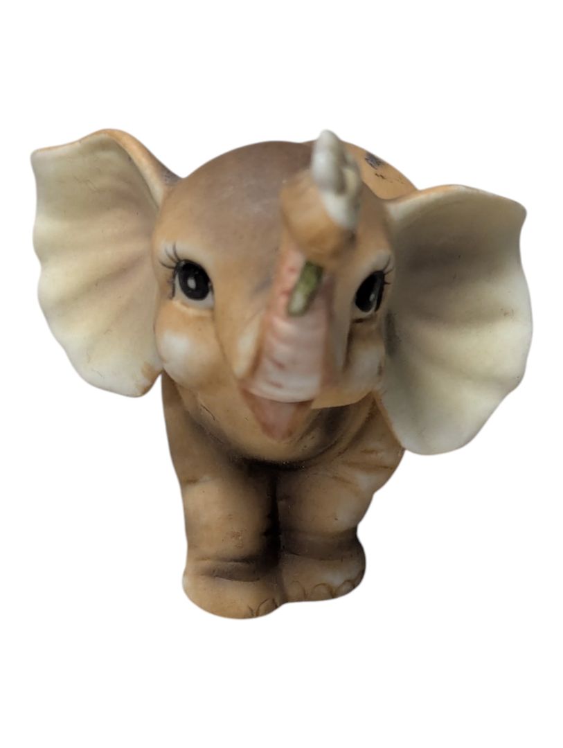 Lot of Three Decorative Elephant Figurines – Ceramic and Painted Finish