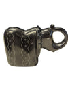 Carved Black Soapstone Finish Decorative Elephant Figurine