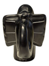 Carved Black Soapstone Finish Decorative Elephant Figurine