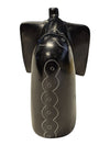Carved Black Soapstone Finish Decorative Elephant Figurine