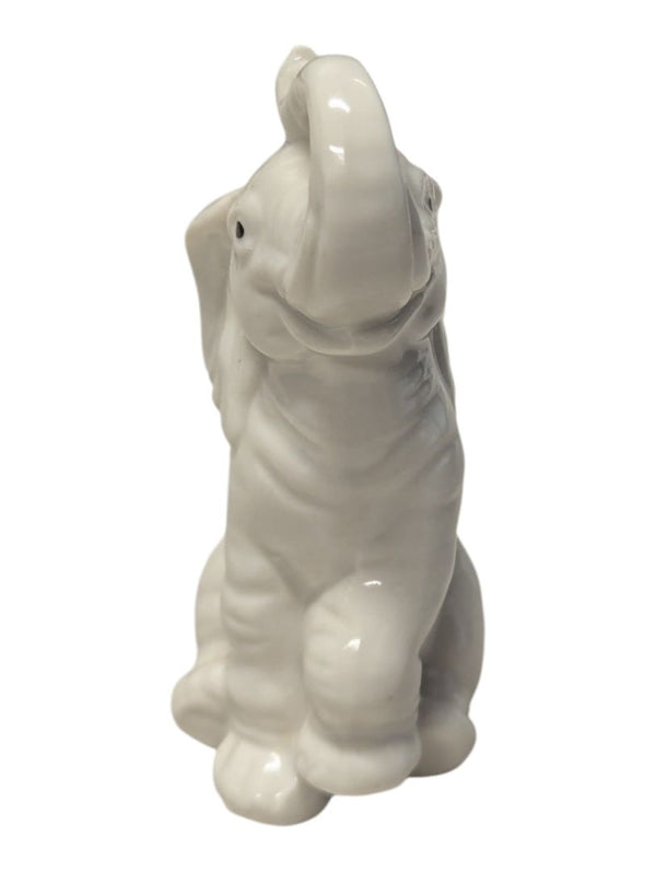 Lot of Two Decorative Elephant Figurines – Ceramic Creamer & Porcelain Figurine
