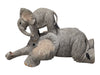 Lot of Two Decorative Elephant Figurines – Resin "Tuskers" Family Statues