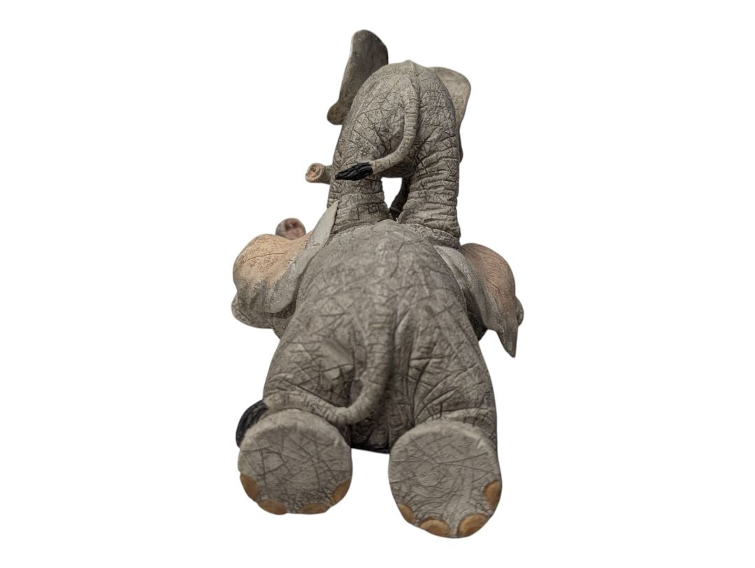 Lot of Two Decorative Elephant Figurines – Resin 