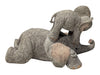 Lot of Two Decorative Elephant Figurines – Resin "Tuskers" Family Statues