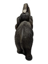 Lot of Two Decorative Elephant Figurines – Resin Statues
