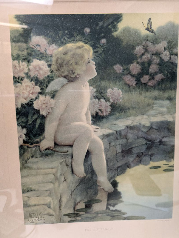 Bessie Pease Gutmann “The Butterfly” Framed Print