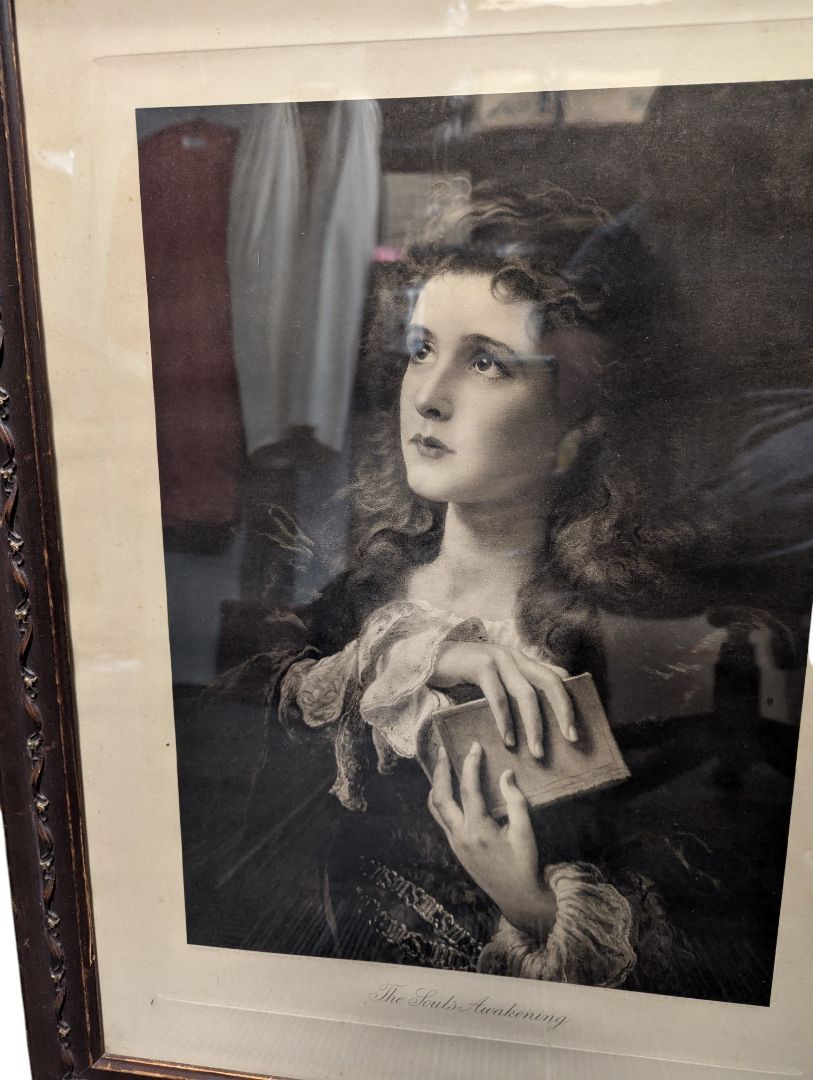Vintage “The Soul’s Awakening” Framed Portrait Print