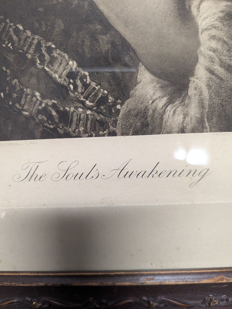Vintage “The Soul’s Awakening” Framed Portrait Print