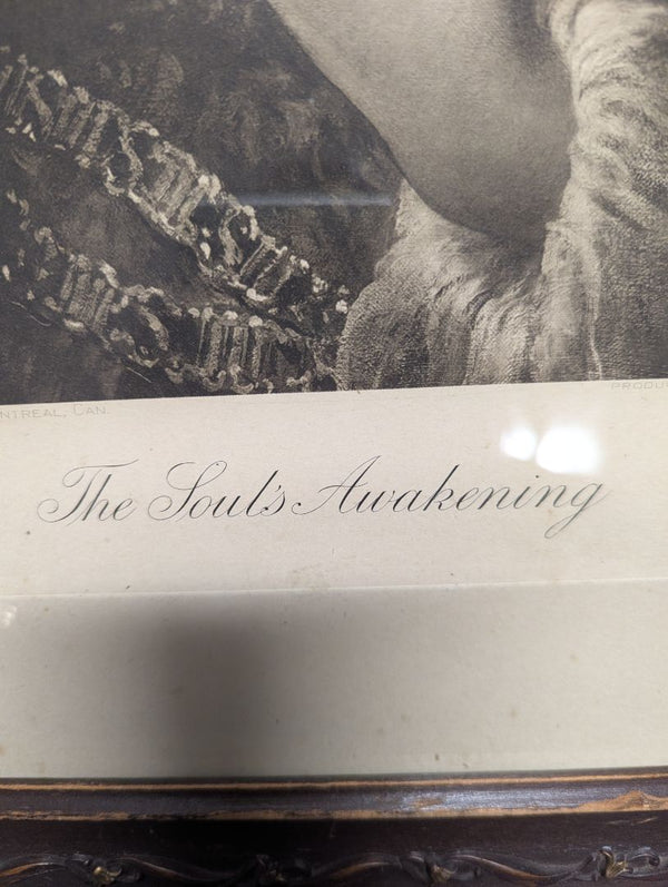 Vintage “The Soul’s Awakening” Framed Portrait Print
