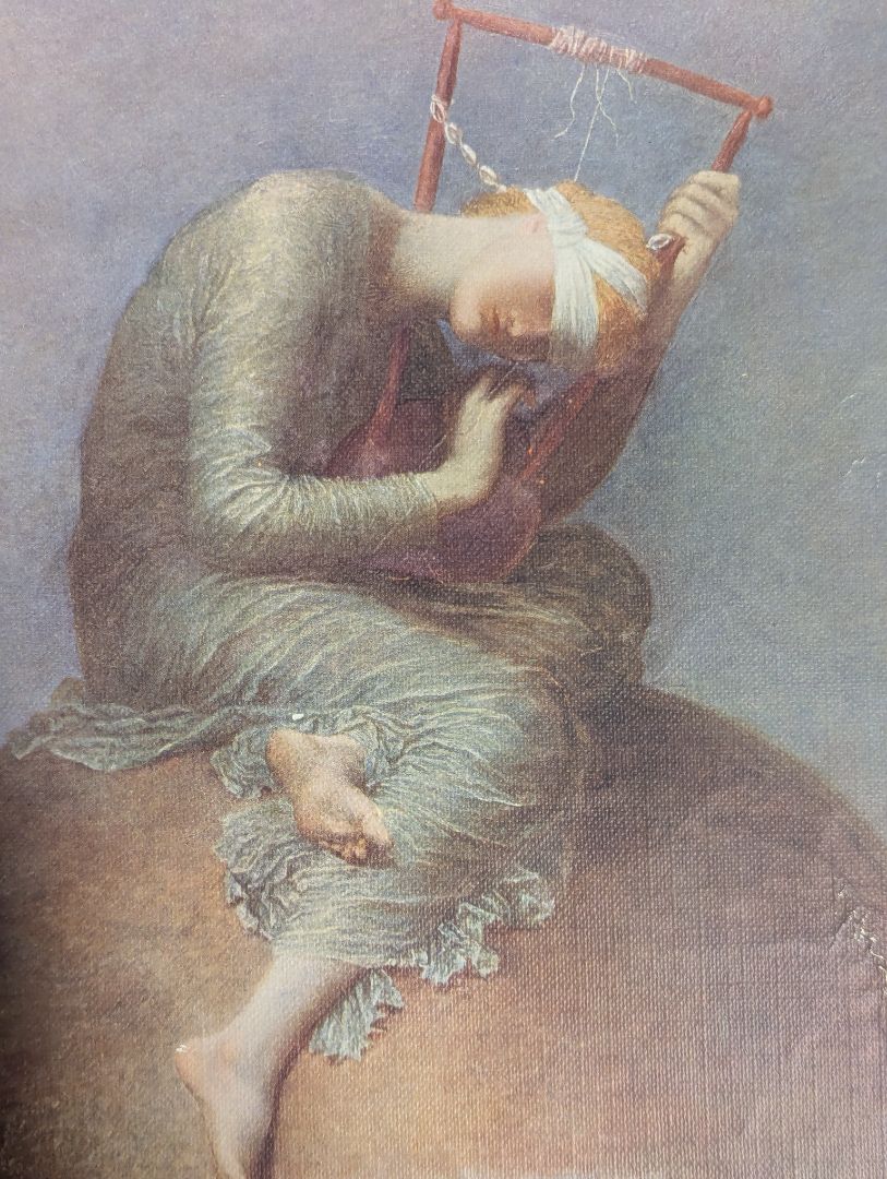 Vintage “Hope” Art Print After George Frederic Watts – Unframed