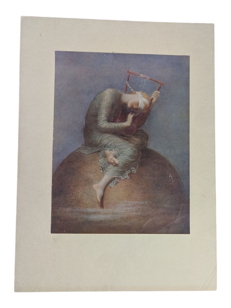 Vintage “Hope” Art Print After George Frederic Watts – Unframed
