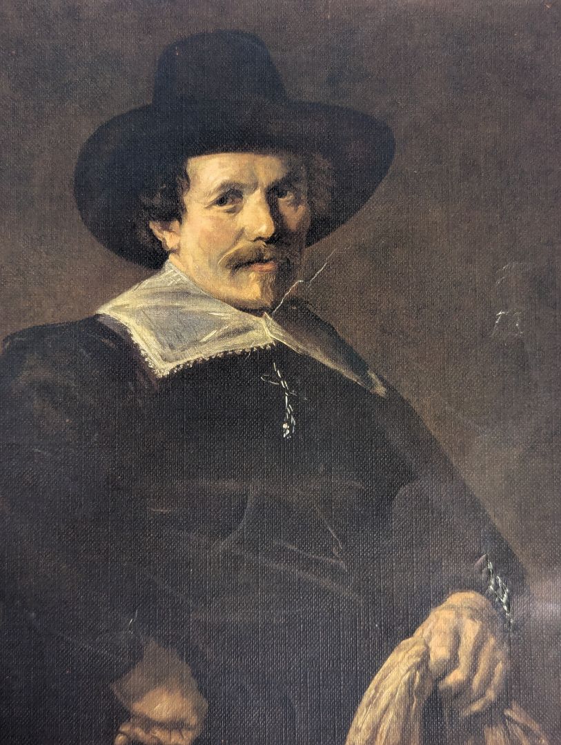 Vintage Dutch Gentleman Portrait Art Print After Frans Hals – Unframed
