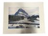 Snow-Covered Mountain and Waterfall Landscape Photographic Print