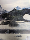 Snow-Covered Mountain and Waterfall Landscape Photographic Print