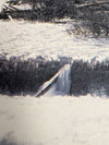 Snow-Covered Mountain and Waterfall Landscape Photographic Print