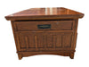Oak Lift-Top Coffee Table with Four Drawers & Hidden Storage