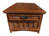 Oak Lift-Top Coffee Table with Four Drawers & Hidden Storage