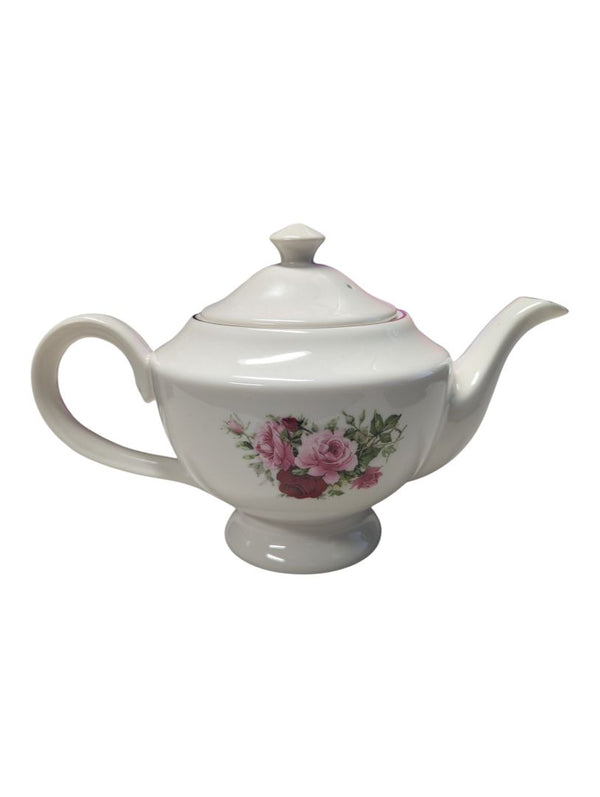 Royal Oak Rose Floral Porcelain Teapot with Lid