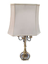 Vintage Lumiray Six-Light Candelabra Table Lamp with Fabric Shade