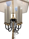 Vintage Lumiray Six-Light Candelabra Table Lamp with Fabric Shade