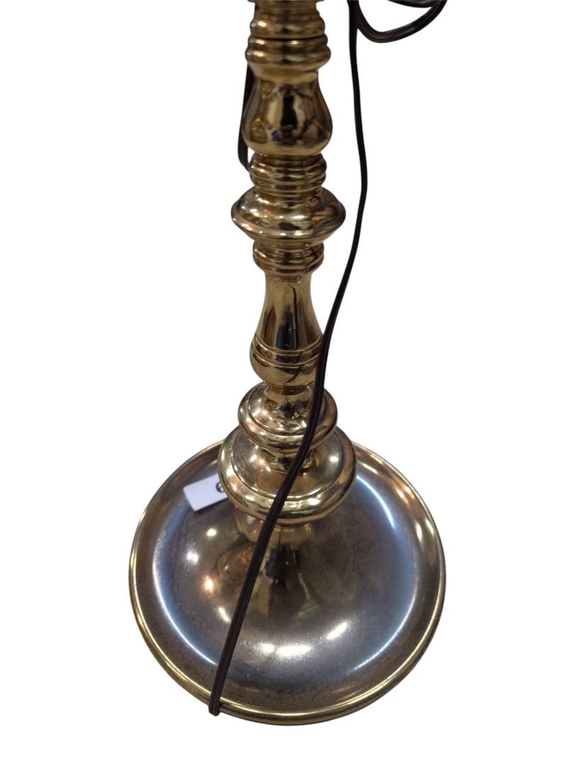 Vintage Lumiray Six-Light Candelabra Table Lamp with Fabric Shade