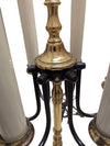 Vintage Lumiray Six-Light Candelabra Table Lamp with Fabric Shade