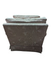 Upholstered Floral Armchair with Matching Ottoman